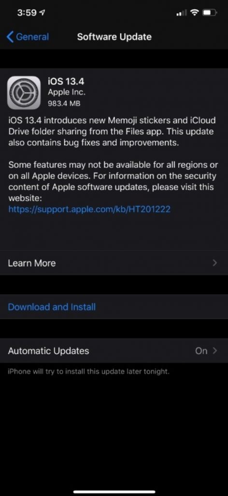 蘋果發布了iOS 13.4和ipadOS 13.4，并加入了一些很棒的功能和bug修正